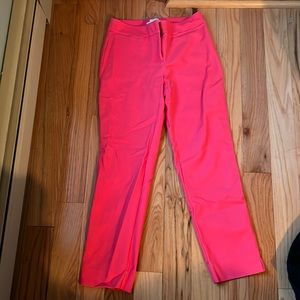 Talbots coral work pants.